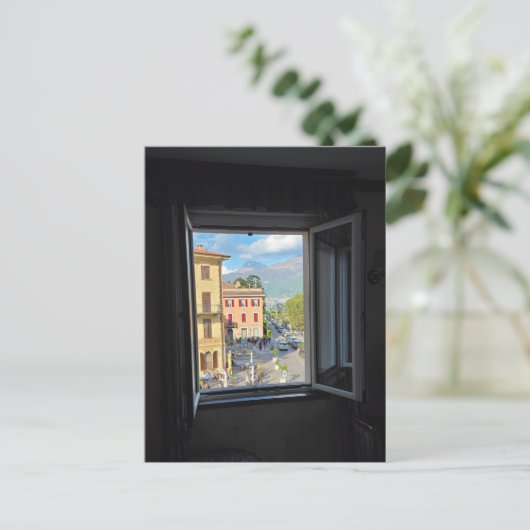 Raam naar Italië Briefkaart (Staand voorkant)