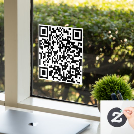 Raam- of deurstickers - Uw QR-code Raamsticker (Kantoor)