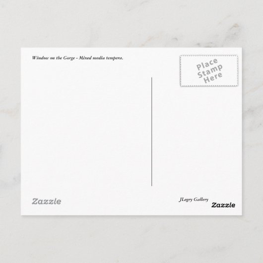 Raam op de kloof - Briefkaart (Achterkant)