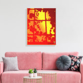 Raam op een warme wereld canvas afdruk (Insitu (Woonkamer))