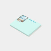 Raam op het strand post-it notitie personaliseer l post-it® notes (Schuin)