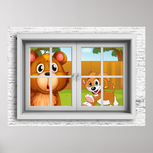 Raam Posterweergave Poster (Voorkant)