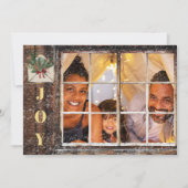 *~* Raam Rustieke FOTO AP20 Kerstfeest Kaart (Voorkant)