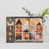 *~* Raam Rustieke FOTO AP20 Kerstfeest Kaart (Staand voorkant)