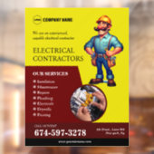 Raambekleding door elektrische aannemers raamsticker (Vel 2)