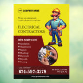 Raambekleding door elektrische aannemers raamsticker (Vel 3)