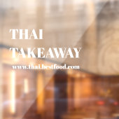 Raambekleding voor afhaalrestaurants Transparante  Raamsticker (Vel 2)