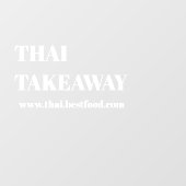 Raambekleding voor afhaalrestaurants Transparante  Raamsticker (Vel)