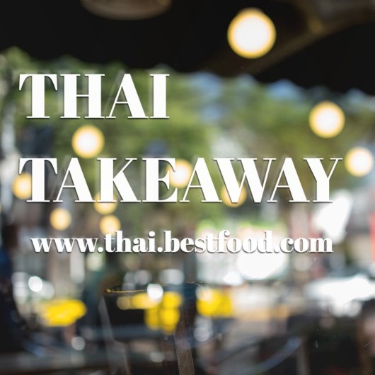 Raambekleding voor afhaalrestaurants Transparante  Raamsticker