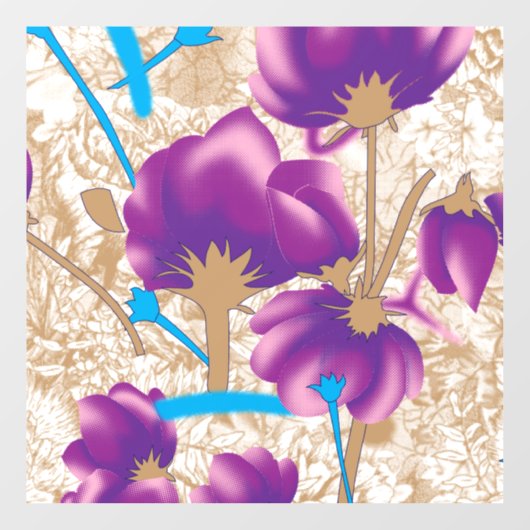 Raamfolie bloemendecoratie raamsticker glassticker (Vel)