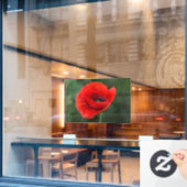 Raamfolie - Klaproos Elegantie Raamsticker (Cafe Raam)