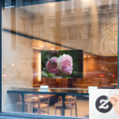 Raamfolie - Roze Rozen - Blushing Duet Raamsticker (Cafe Raam)