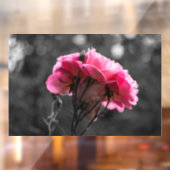 Raamfolie - Roze Rozen Elegantie Raamsticker (Vel 2)