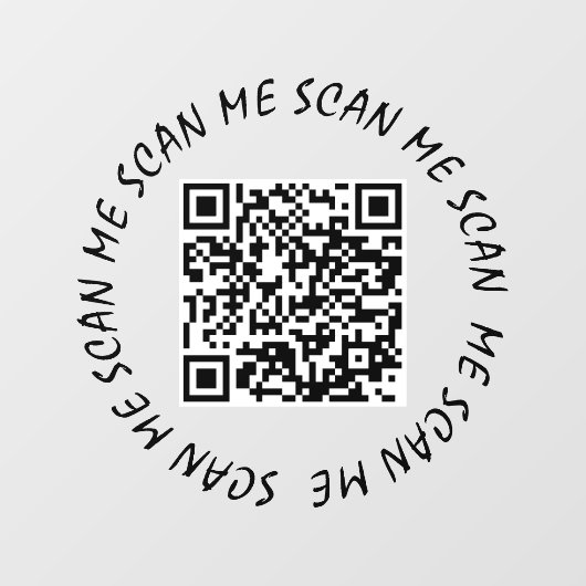 Raamfolie - Uw QR-code Scan Me Raamsticker (Vel)