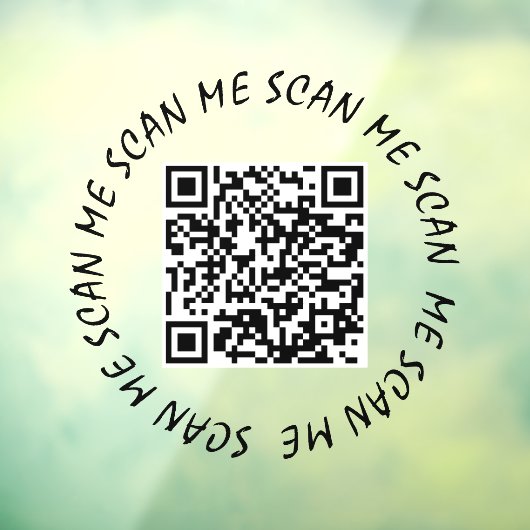 Raamfolie - Uw QR-code Scan Me Raamsticker (Vel 3)