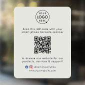 Raamfolie voor bedrijven | QR-code vinyl sticker b