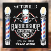 Raamfolie voor kapperszaak raamsticker (Vel 2)