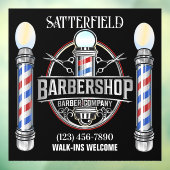 Raamfolie voor kapperszaak raamsticker (Vel 3)