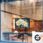 Raamfolie - Wit Rozen Fotografie Raamsticker (Cafe Raam)