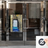 Raamfolie - Zeefluisteringen Raamsticker (Kantoordeur)