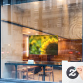 Raamfolie - Zonnebloem Elegantie Raamsticker (Cafe Raam)