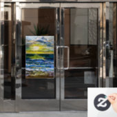 Raamfolie - Zonsondergang Zee Stemmingen Raamsticker (Kantoordeur)