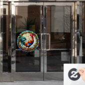 Raamhaan vastkleven raamsticker (Kantoordeur)