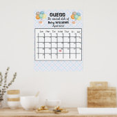 Raamkalender Baby Ballonnen Poster (Keuken)