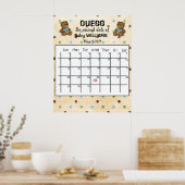 Raamkalender met berenposter poster (Keuken)
