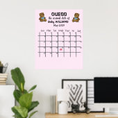 Raamkalender met berenposter poster (Thuiskantoor)