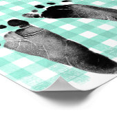 Raamkalender met voetafdrukken poster (Hoek)