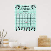 Raamkalender met voetafdrukken poster (Keuken)
