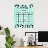 Raamkalender met voetafdrukken poster (Thuiskantoor)