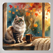 Raamkijker Cat – Autumn Daydream Print (Voorkant)
