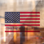 Raamklemmen - Deze vlag is voor ons allemaal! Raamsticker (Vel 2)