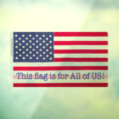 Raamklemmen - Deze vlag is voor ons allemaal! Raamsticker (Vel 3)