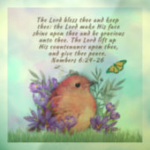 Raamklemmen met bijbelvers en natuur-artwork raamsticker (Vel 3)