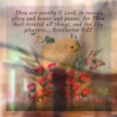 Raamklemmen met bijbelvers en natuur raamsticker (Vel 2)