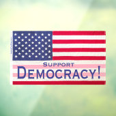 Raamklemmen met de vlag "Steun Democratie" Raamsticker (Vel 3)