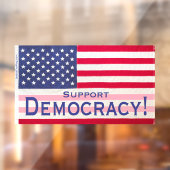 Raamklemmen met de vlag "Steun Democratie" Raamsticker (Vel 2)