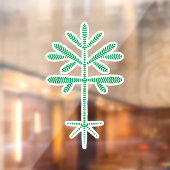 Raamklemmen met een groene stempel raamsticker (Vel 2)