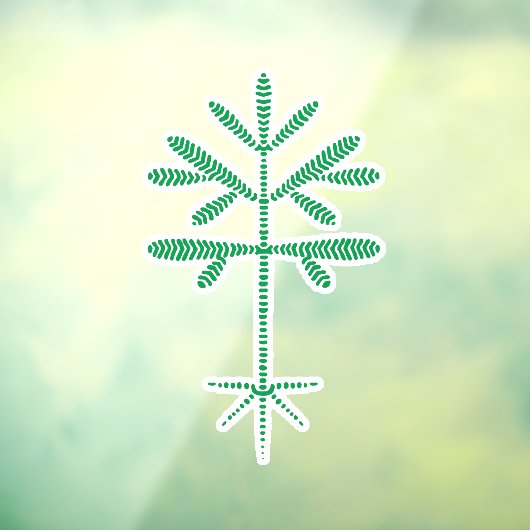 Raamklemmen met een groene stempel raamsticker (Vel 3)