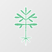 Raamklemmen met een groene stempel raamsticker (Vel)