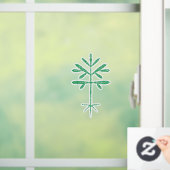 Raamklemmen met een groene stempel raamsticker (Huis)