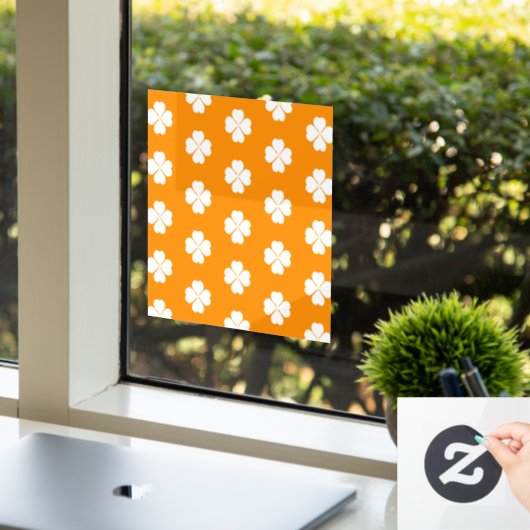 Raamklemmen met klaversmaak raamsticker (Kantoor)