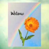 Raamklemmen - Regenboog en bloem Raamsticker (Vel 3)