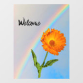 Raamklemmen - Regenboog en bloem Raamsticker (Vel)