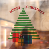 Raamklemmen - Santa Mouse onder de kerstboom Raamsticker (Vel 2)