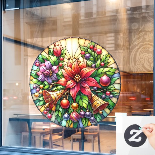 Raamklemmen van de kerstklokken raamsticker (Cafe Raam)