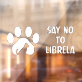 Raamklemmen: Zeg nee tegen L witte letters Raamsticker (Vel 2)